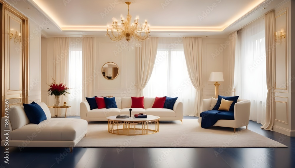 Photo interior modern design room 3d illustration Photo interior modern design room 3d illustration