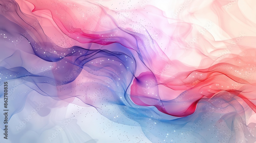 An abstract watercolor design with flowing holographic elements An abstract watercolor design with flowing holographic elements