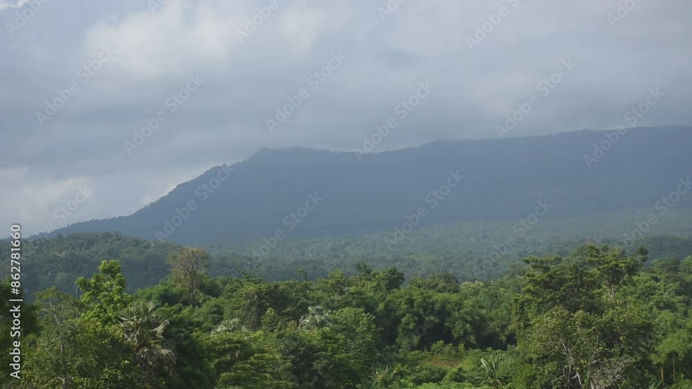 landscape of mountain and sky background with cloudy day in Thailand 