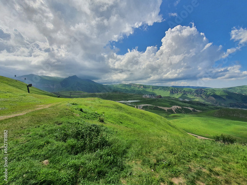 Summer view of Shahdag Mountain Resort, Azerbaijan  photo