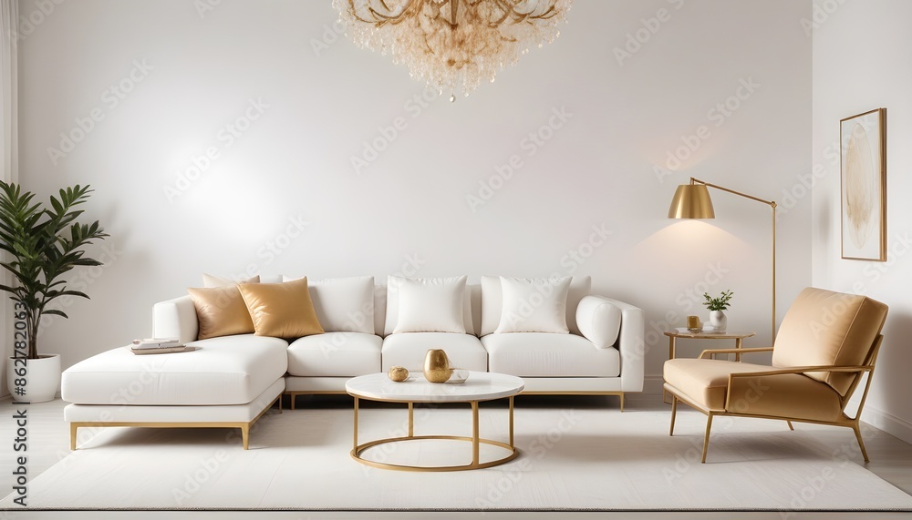 Fototapeta premium Photo interior modern design room 3d illustration