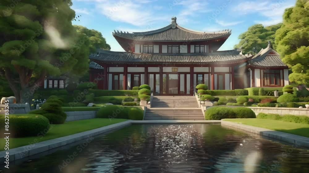 comfortable atmosphere of old housing in Japan, seamless looping 4k video animation background comfortable atmosphere of old housing in Japan, seamless looping 4k video animation background