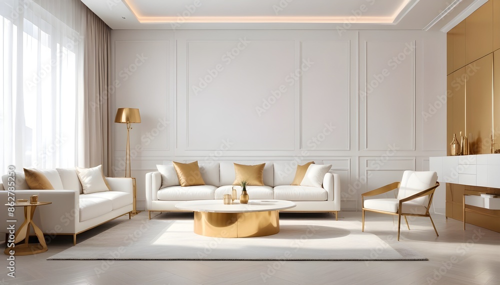Photo interior modern design room 3d illustration Photo interior modern design room 3d illustration