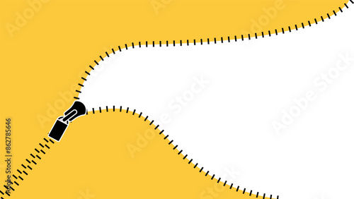 Zippers for package, shows the place of opening
