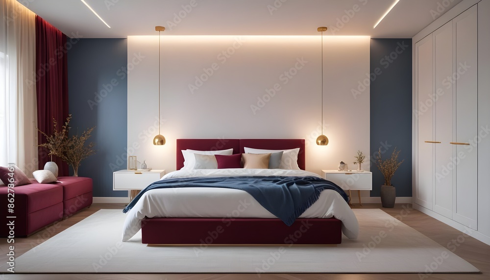 Photo interior modern design room 3d illustration Photo interior modern design room 3d illustration