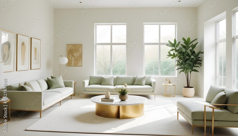 Fototapeta premium Photo interior modern design room 3d illustration