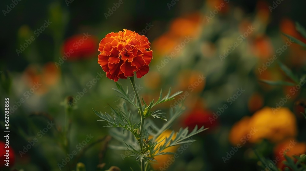 Scarlet marigold is a marigold species among several others showcasing a distinct color variation Scarlet marigold is a marigold species among several others showcasing a distinct color variation
