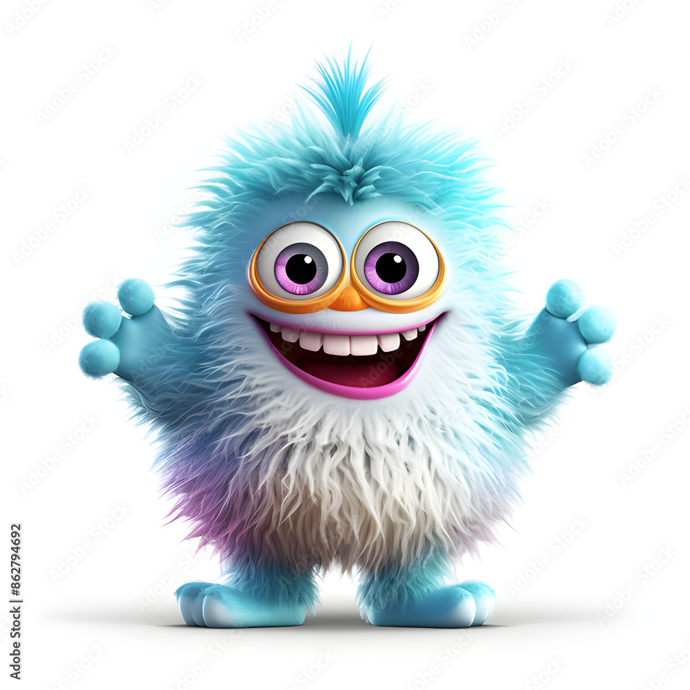 cute colorful furry monster cute colorful furry monster
