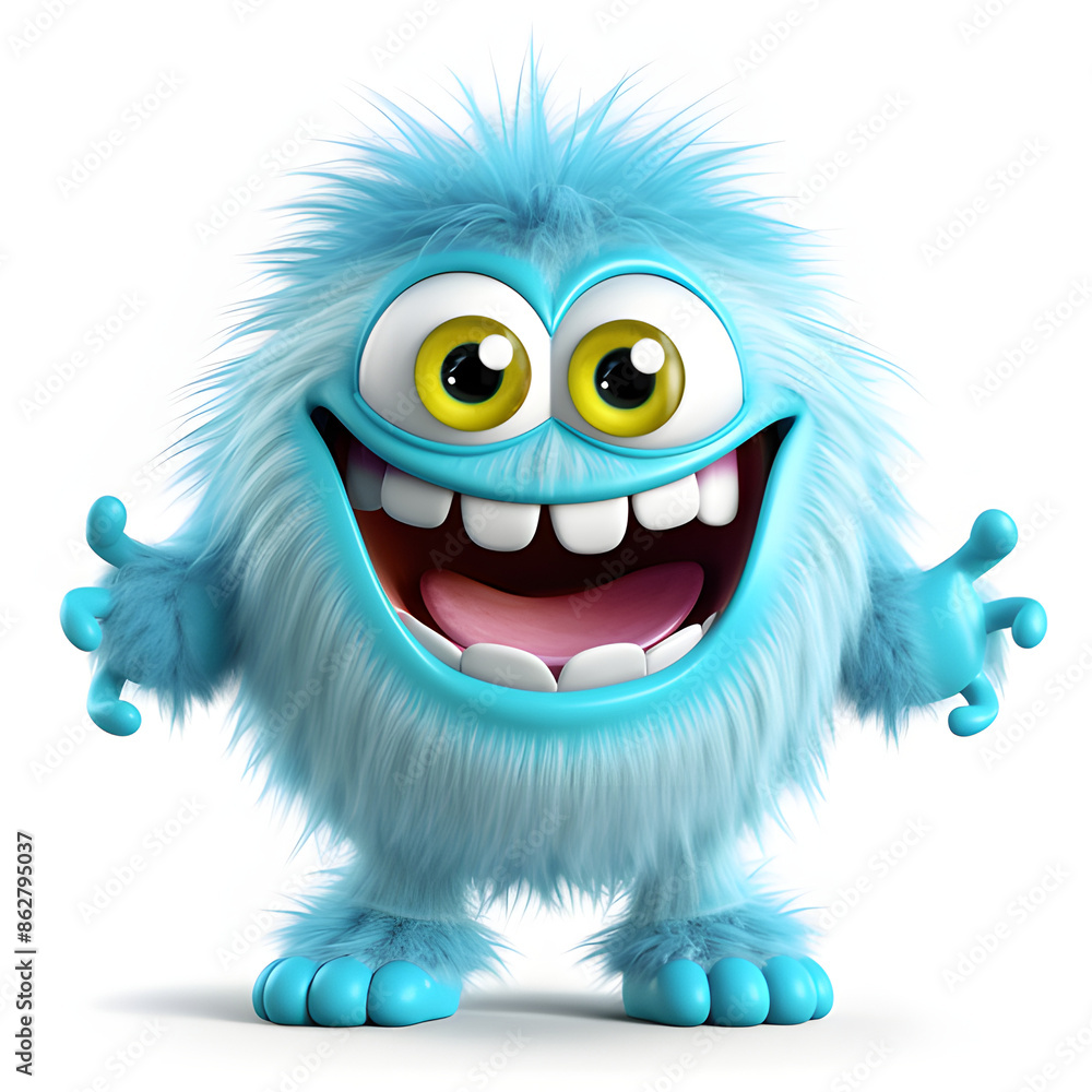 Obraz premium cute furry monster