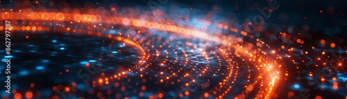 Digital circular arrows representing the concept of rotation or cycle