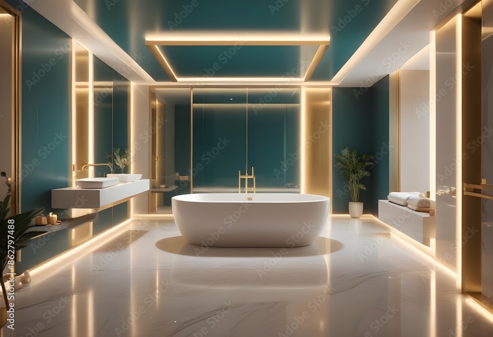 Photo interior modern design room 3d illustration Photo interior modern design room 3d illustration