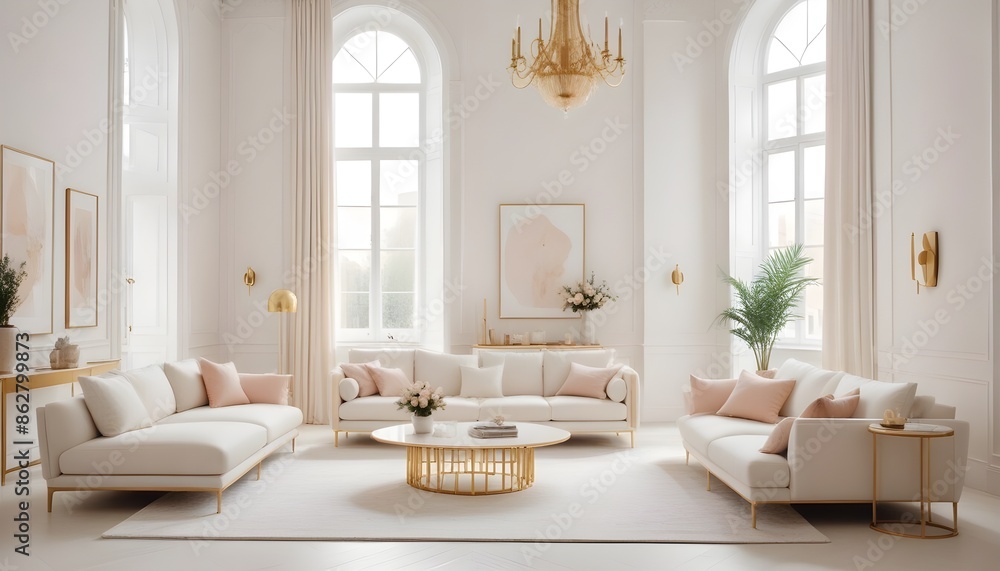 Photo interior modern design room 3d illustration Photo interior modern design room 3d illustration