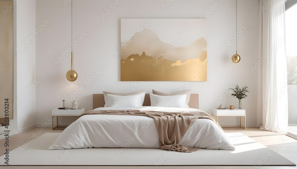 Photo interior modern design room 3d illustration Photo interior modern design room 3d illustration