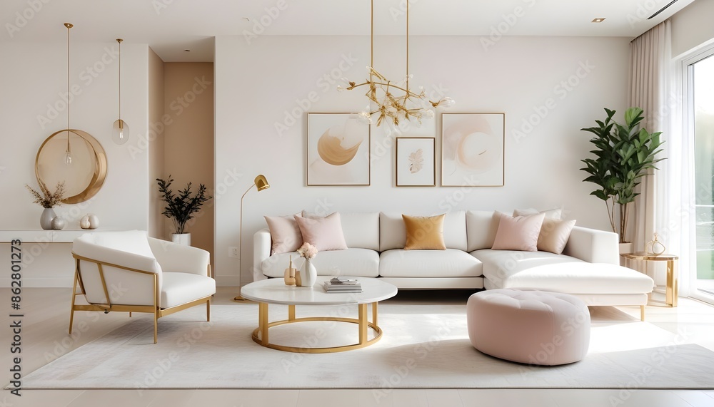 Photo interior modern design room 3d illustration Photo interior modern design room 3d illustration