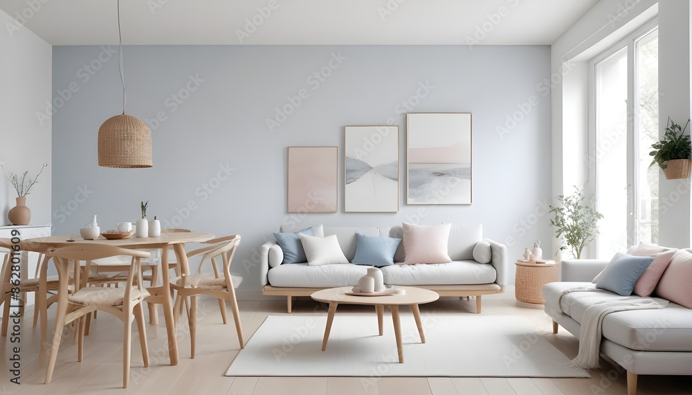 Fototapeta premium Photo interior modern design room 3d illustration