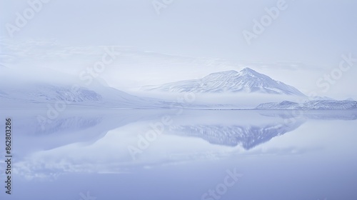 Wallpaper Mural Majestic ice-covered mountains reflecting in calm sea waters at dawn Torontodigital.ca