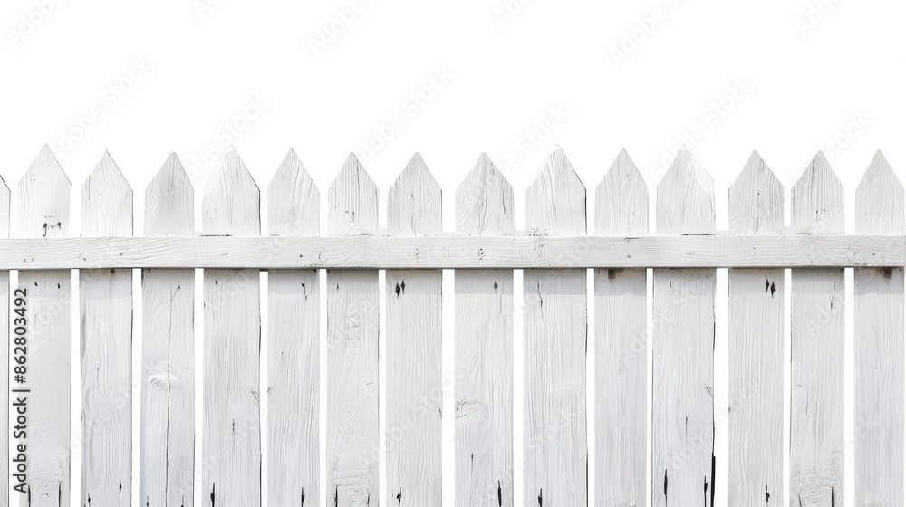 White fence isolate with clipping path White fence isolate with clipping path