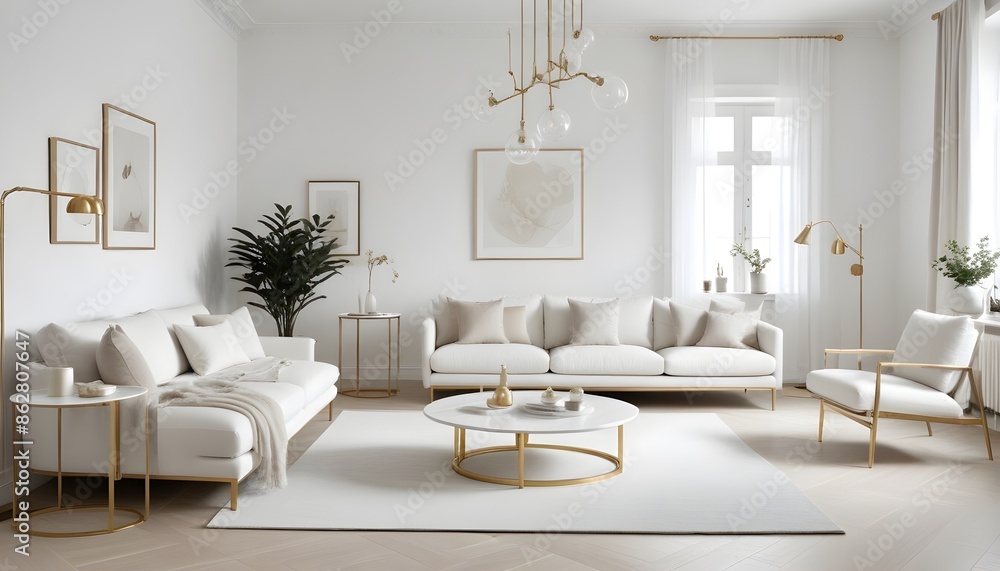 Photo interior modern design room 3d illustration Photo interior modern design room 3d illustration