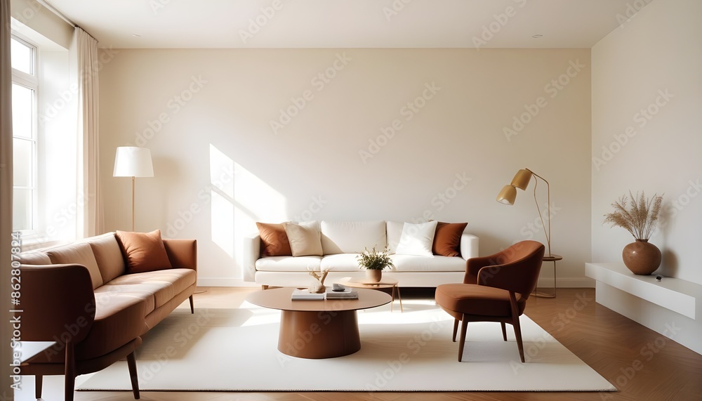 Photo interior modern design room 3d illustration Photo interior modern design room 3d illustration