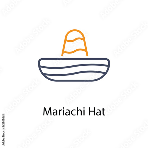 Mariachi Hat vector icon