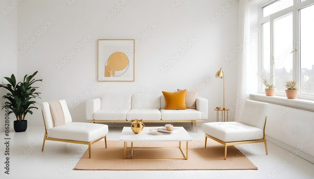 Photo interior modern design room 3d illustration Photo interior modern design room 3d illustration