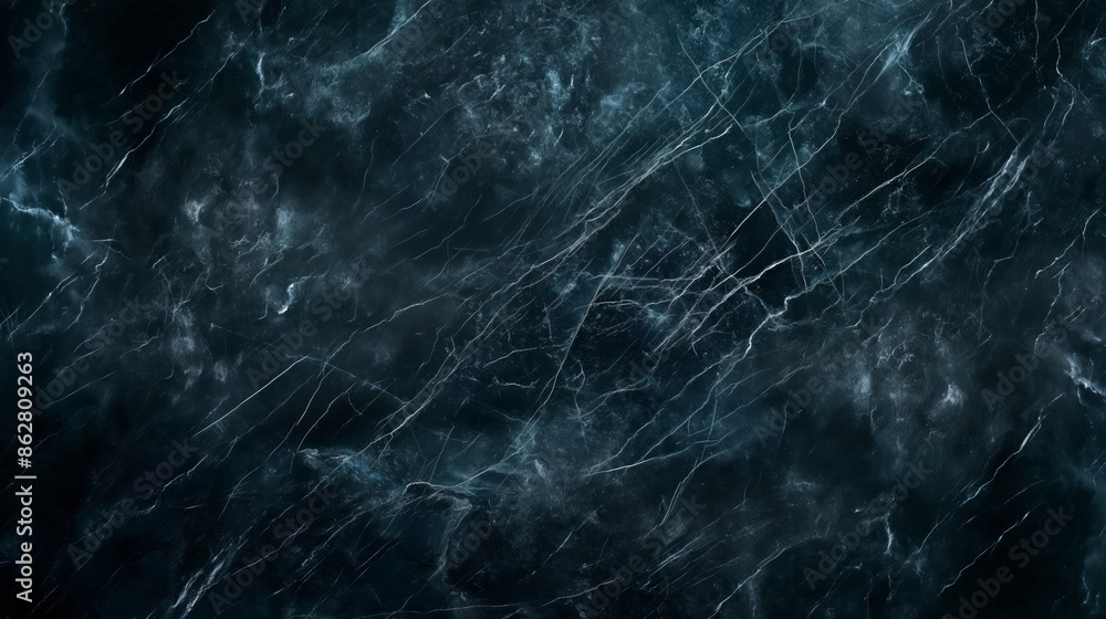 A close-up view of a dark blue marble surface with intricate veining. A close-up view of a dark blue marble surface with intricate veining.