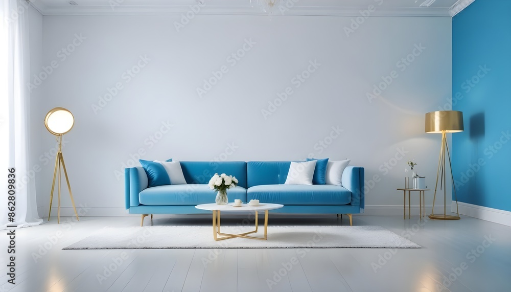 Photo interior modern design room 3d illustration Photo interior modern design room 3d illustration