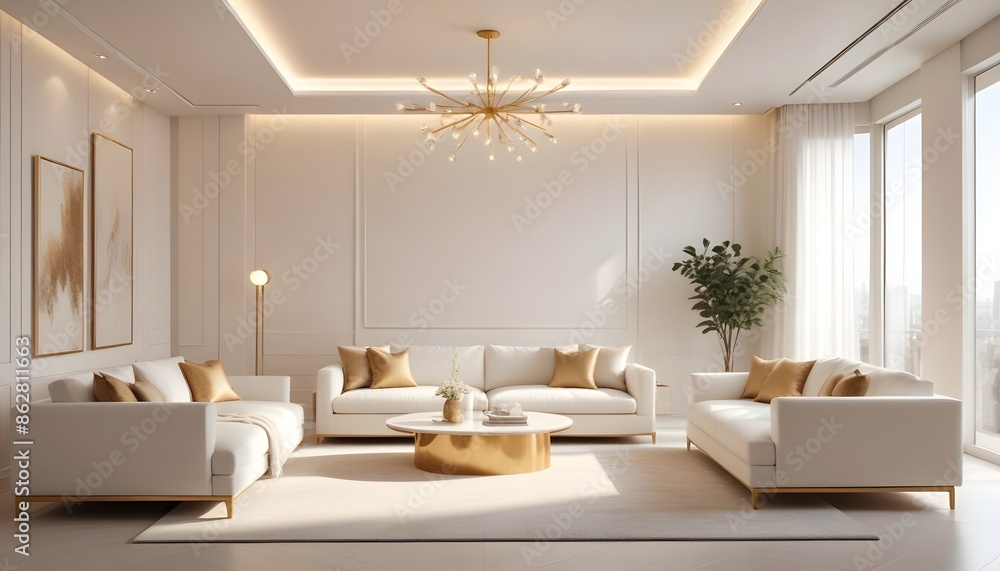 Photo interior modern design room 3d illustration Photo interior modern design room 3d illustration