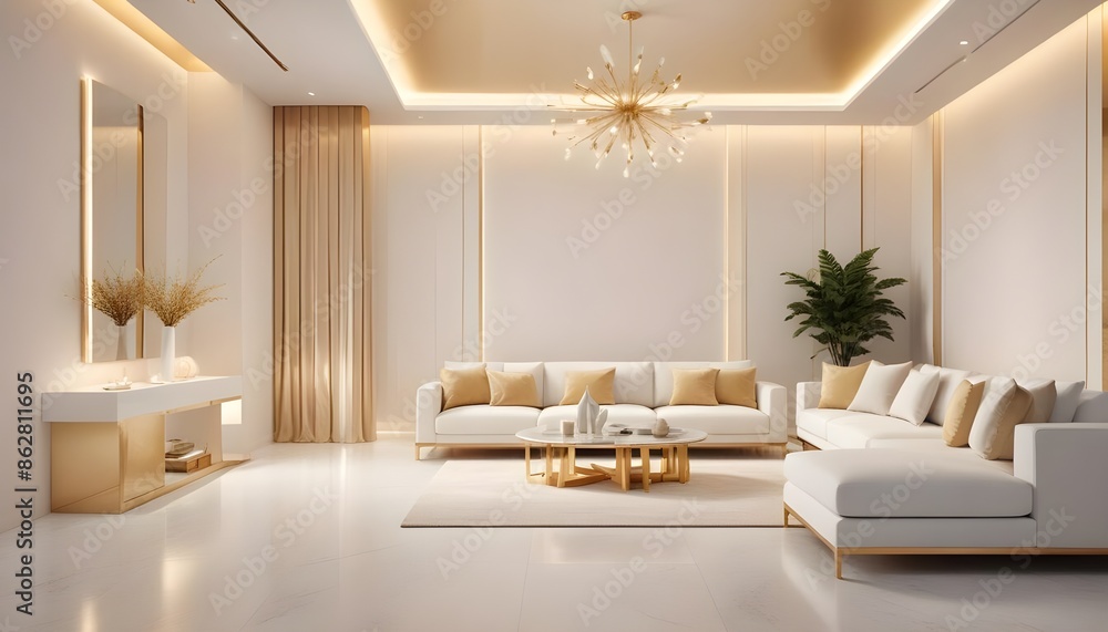 Photo interior modern design room 3d illustration Photo interior modern design room 3d illustration