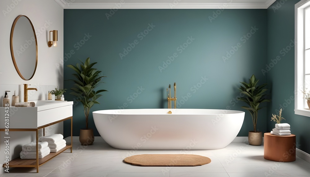 Photo interior modern design room 3d illustration Photo interior modern design room 3d illustration