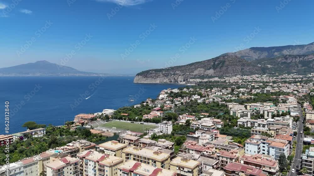 aerial view of Sant Agnello town. Holiday resort Sorrento. Italy aerial view of Sant Agnello town. Holiday resort Sorrento. Italy