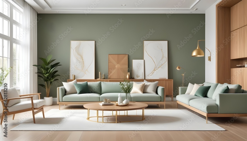 Photo interior modern design room 3d illustration Photo interior modern design room 3d illustration