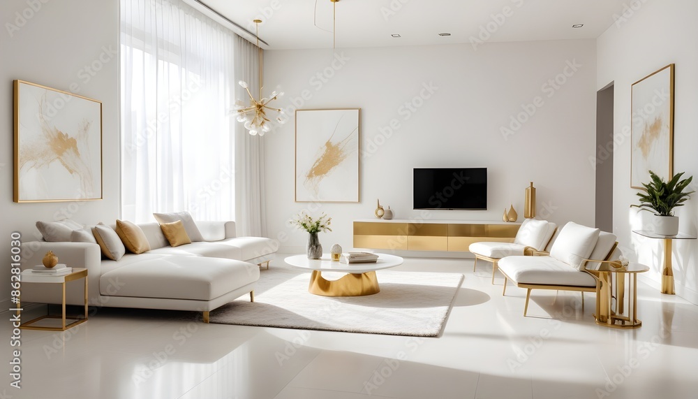 Photo interior modern design room 3d illustration Photo interior modern design room 3d illustration