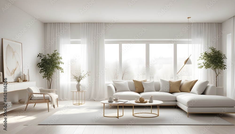 Photo interior modern design room 3d illustration Photo interior modern design room 3d illustration