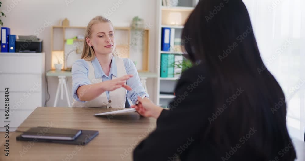 Business Meeting with Contract Signing Business Meeting with Contract Signing