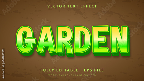 Gradient 3d Word Garden Editable Text Effect Design