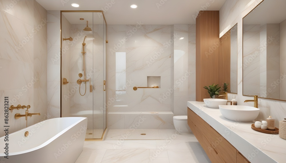 Photo interior modern design room 3d illustration Photo interior modern design room 3d illustration