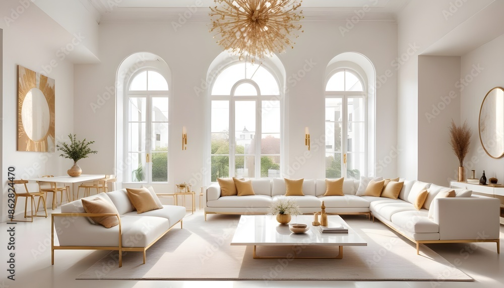 Photo interior modern design room 3d illustration Photo interior modern design room 3d illustration
