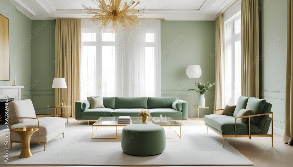 Fototapeta premium Photo interior modern design room 3d illustration