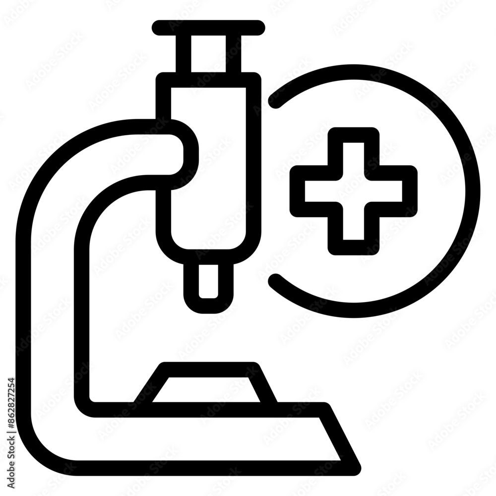 microscope icon on white background microscope icon on white background