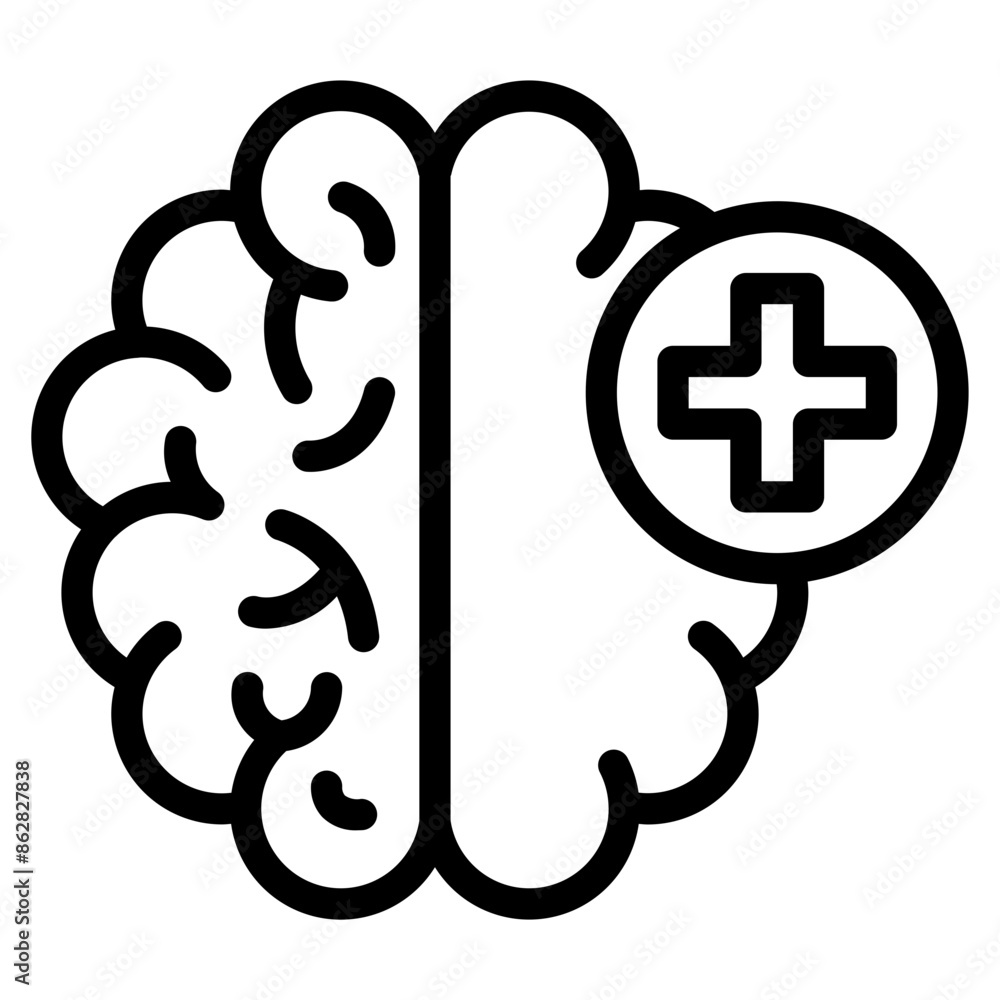 Human brain icon vector Human brain icon vector