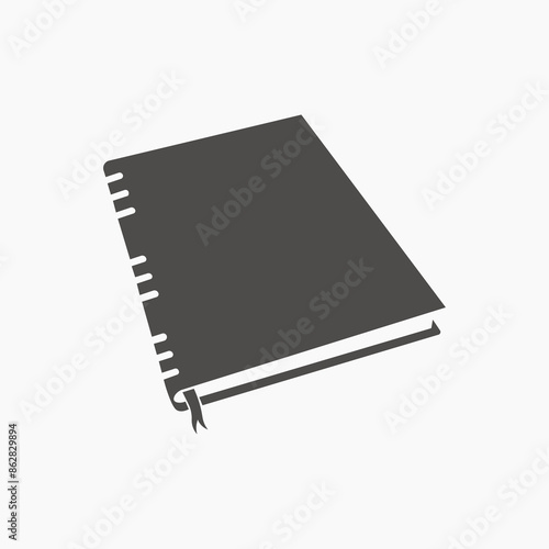 diary, notebook, copybook icon vector on white background