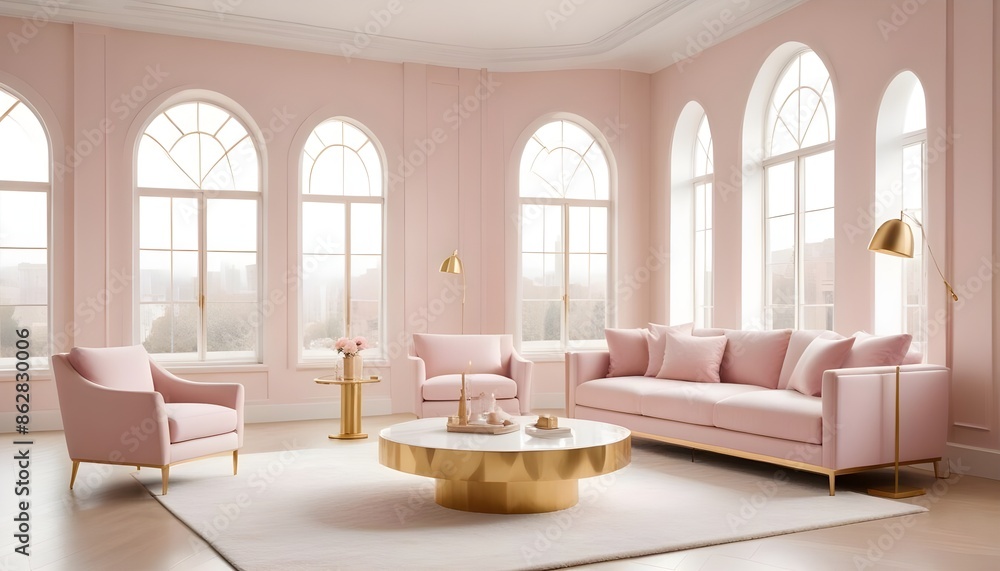 Photo interior modern design room 3d illustration Photo interior modern design room 3d illustration