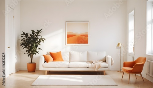 Photo interior modern design room 3d illustration