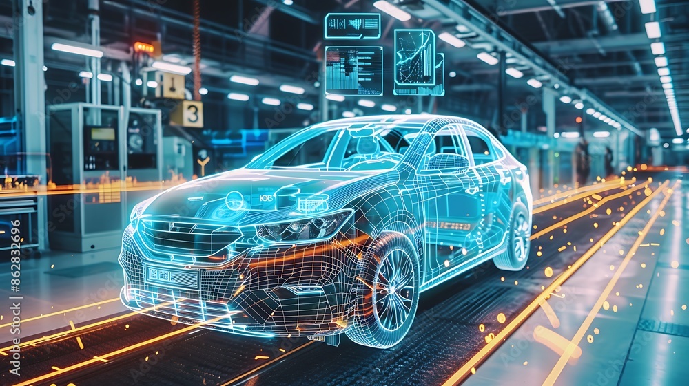 Witness the future of automotive innovation as an industry executive delves into vehicle telemetry data on a blockchain network, enhancing security and efficiency in an advanced manufacturing facility Witness the future of automotive innovation as an industry executive delves into vehicle telemetry data on a blockchain network, enhancing security and efficiency in an advanced manufacturing facility