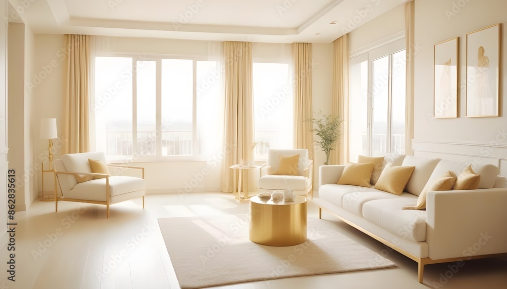 Photo interior modern design room 3d illustration Photo interior modern design room 3d illustration