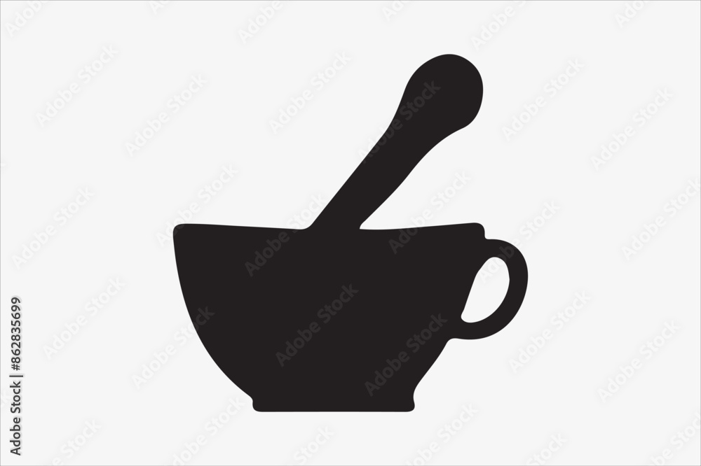 kitchenware silhouette vector illustration on a White Background kitchenware silhouette vector illustration on a White Background