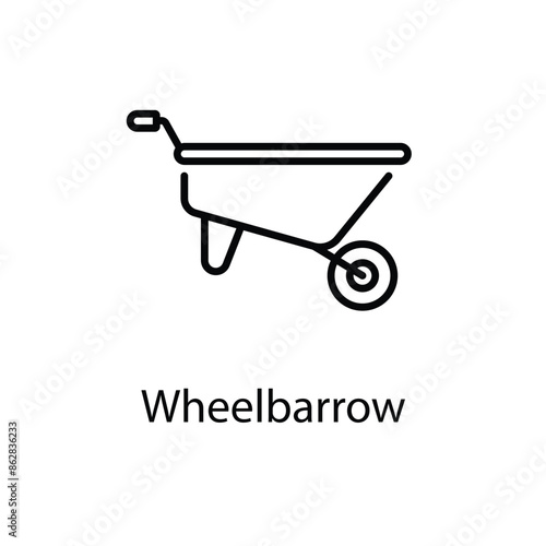 Wheelbarrow vector icon