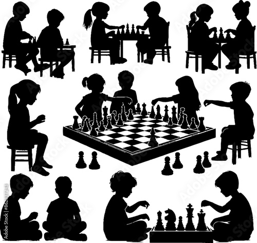 children playing chess