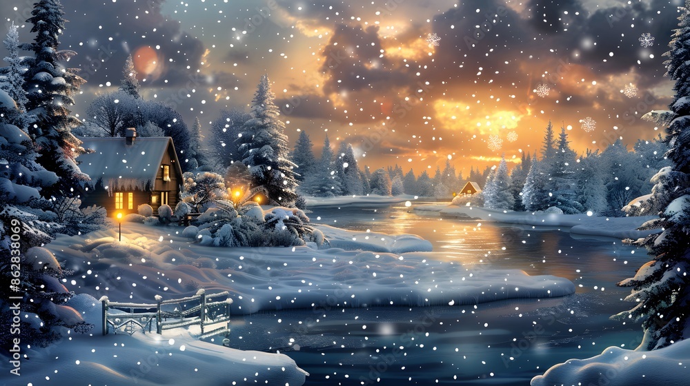 Fototapeta premium Winter hollyday